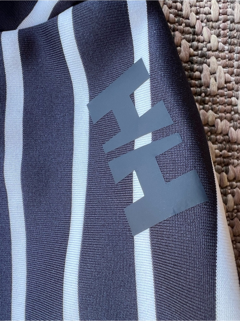 Helly Hansen Women's Crew Fleece Jacket Navy Stripe Size Small NWT $135 - Picture 9 of 9